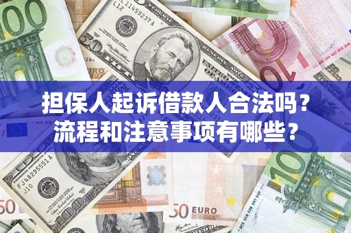 武汉担保人起诉借款人合法吗？流程和注意事项有哪些？