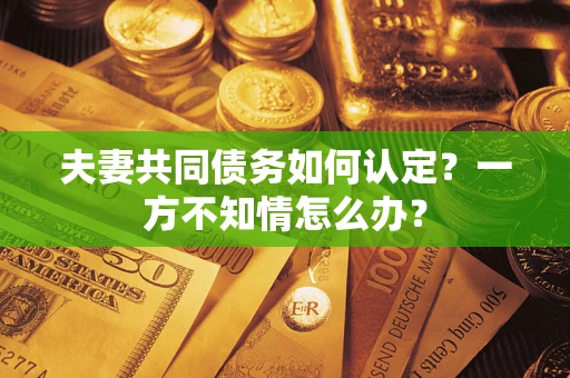 武汉夫妻共同债务如何认定？一方不知情怎么办？