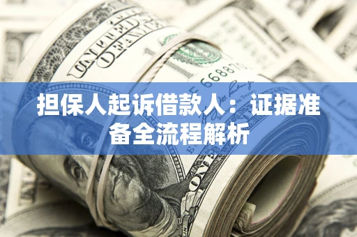 武汉担保人起诉借款人：证据准备全流程解析