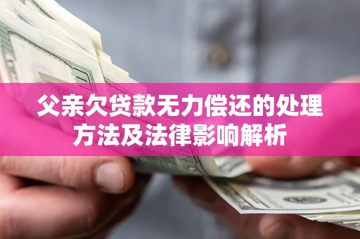 武汉父亲欠贷款无力偿还的处理方法及法律影响解析