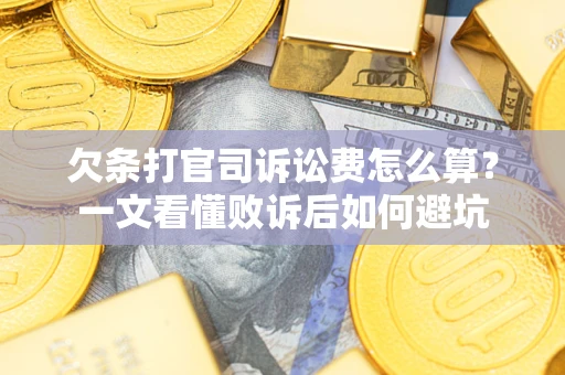 武汉欠条打官司诉讼费怎么算？一文看懂败诉后如何避坑