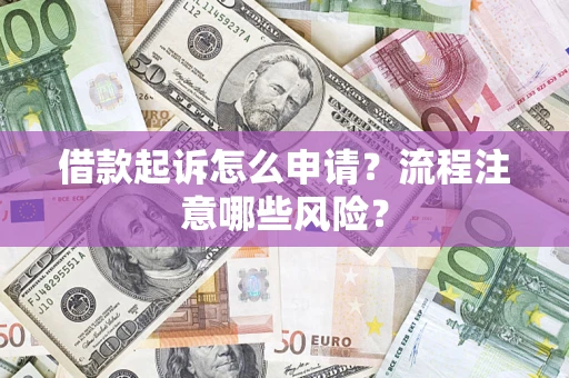 武汉借款起诉怎么申请？流程注意哪些风险？