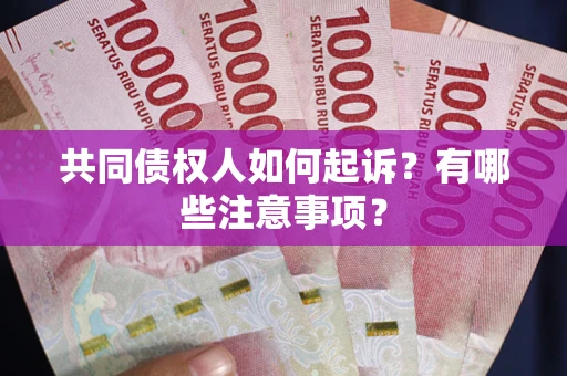 武汉共同债权人如何起诉？有哪些注意事项？
