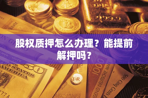 武汉股权质押怎么办理？能提前解押吗？